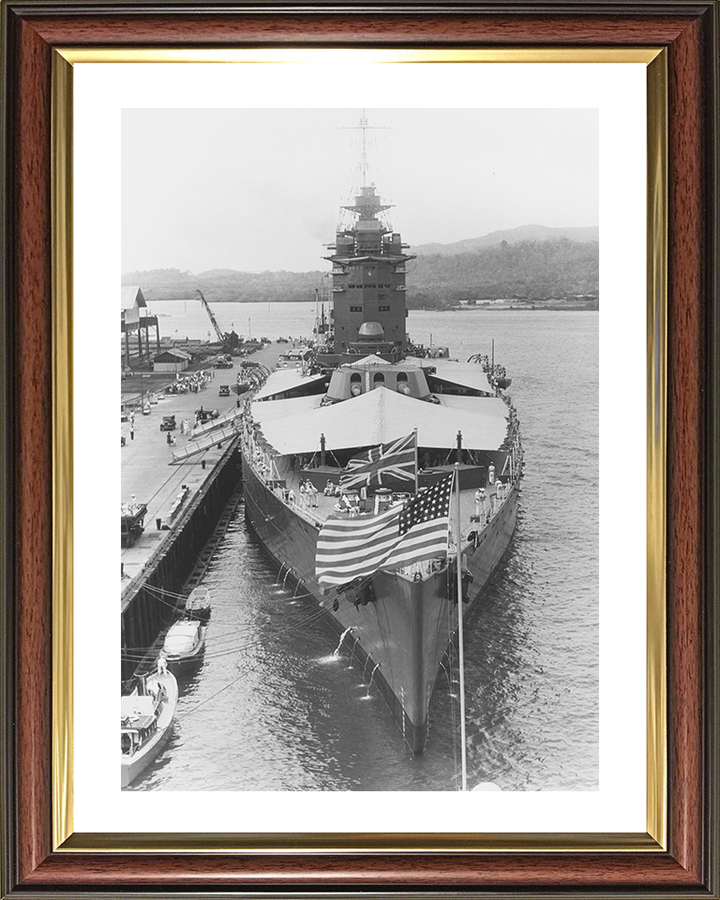HMS Nelson (28) Photo Print - Balboa 1930 - Royal Navy Nelson Class Battleship Hampshire Prints 10 x 8 Classic Frame Yes