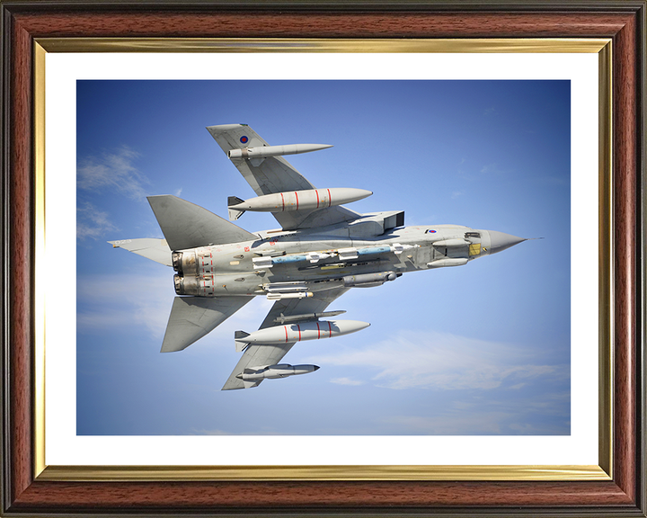 RAF Tornado GR4 in Flying Photo Print - Royal Air Force Aircraft Hampshire Prints 10 x 8 Classic Frame Yes