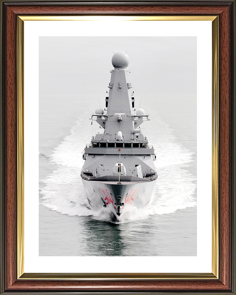 HMS Dragon (D35) Royal Navy Type 45 Destroyer Bow View 2011 Photo Print Wall Art Decor Posters, Prints, & Visual Artwork Hampshire Prints 10 x 8 Classic Frame Yes