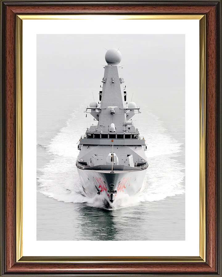 HMS Dragon (D35) Royal Navy Type 45 Destroyer Bow View 2011 Photo Print Wall Art Decor Posters, Prints, & Visual Artwork Hampshire Prints 10 x 8 Classic Frame Yes