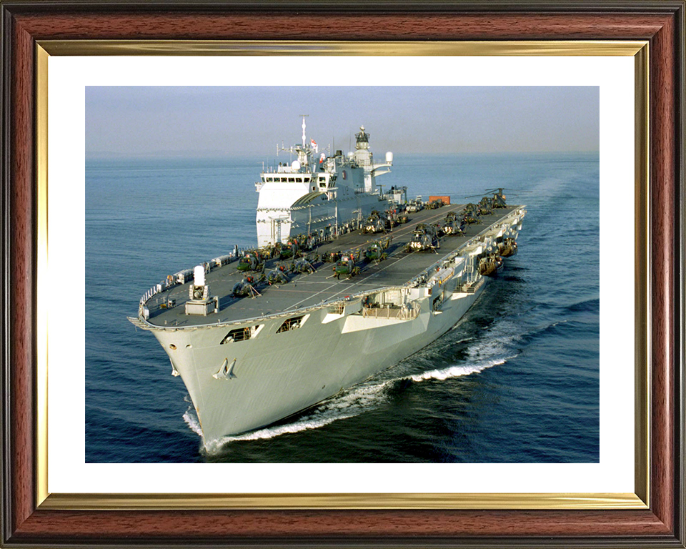 HMS Ocean (L12) Photo Print - Mediteranean 2001 - Royal Navy Landing Platform Helicopter