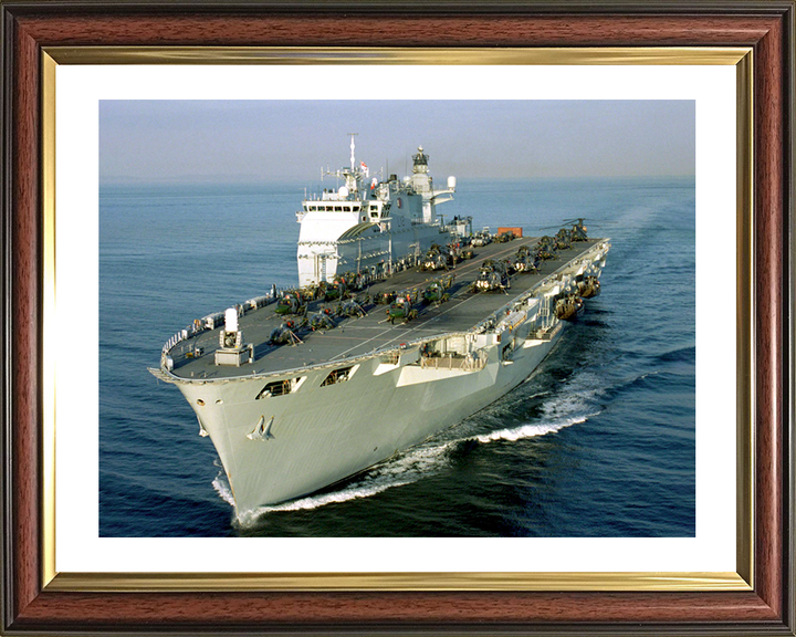 HMS Ocean (L12) Photo Print - Mediteranean 2001 - Royal Navy Landing Platform Helicopter