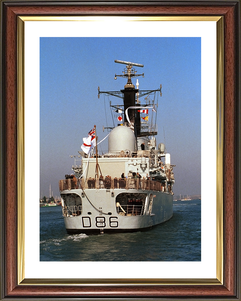 HMS Birmingham (D86) Royal Navy Type 42 Destroyer Pays Off 1999 Photo Print Wall Art Decor Posters, Prints, & Visual Artwork Hampshire Prints 10 x 8 Classic Frame Yes