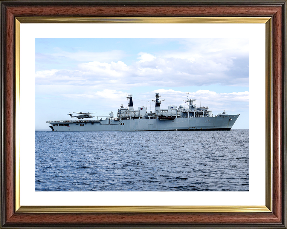 HMS Albion (L14) Royal Navy Albion Class Amphibious Ship Starboard Beam 2021 Photo Print Wall Art Naval Decor Posters, Prints, & Visual Artwork Hampshire Prints 10 x 8 Classic Frame Yes