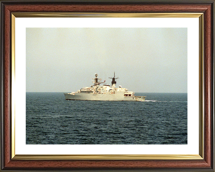 HMS Brazen (F91) Photo Print - Gulf Of Oman 1990 - Royal Navy Type 22 Frigate Hampshire Prints 10 x 8 Classic Frame Yes