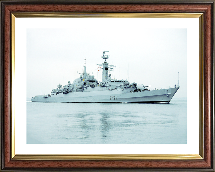 HMS Active (F171) Royal Navy Type 21 Frigate Photo Print Warship Wall Art Decor Posters, Prints, & Visual Artwork Hampshire Prints 10 x 8 Classic Frame Yes