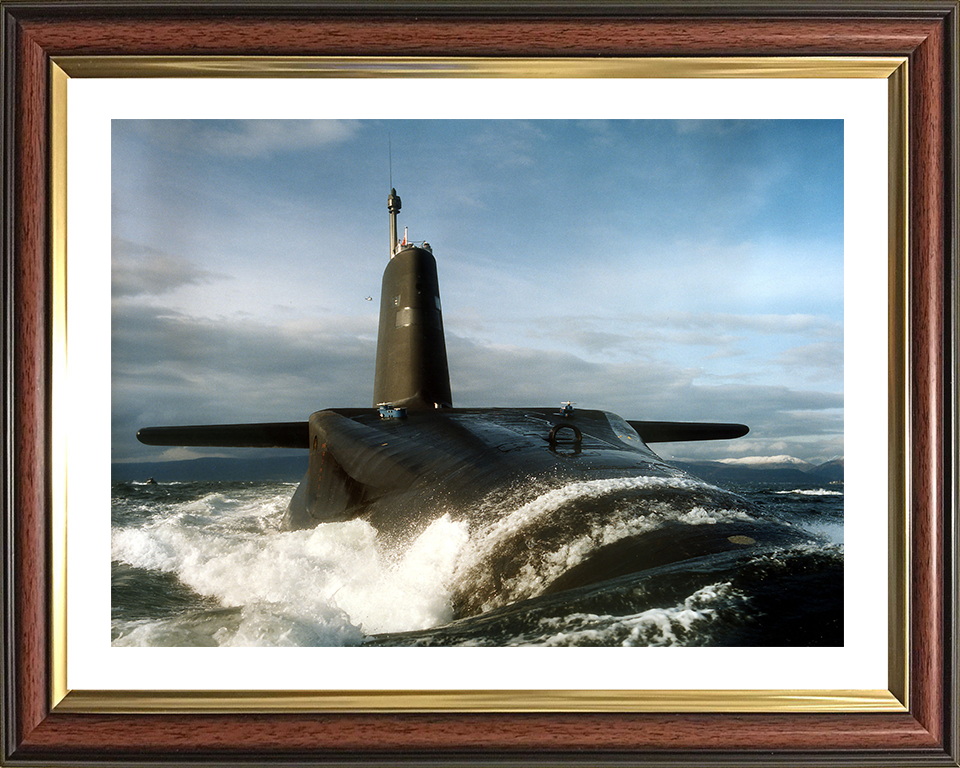 HMS Vanguard (S28) Photo Print - On The Clyde 1992 - Royal Navy Vanguard Class Submarine