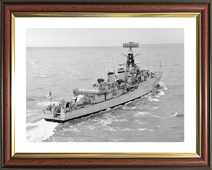HMS Ashanti (F117) Royal Navy Tribal Class Frigate Starboard Quarter View Photo Print Wall Art Decor Posters, Prints, & Visual Artwork Hampshire Prints 10 x 8 Classic Frame Yes