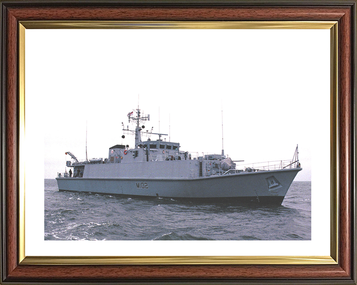 HMS Inverness (M102) Photo Print - at sea 1994 - Royal Navy Sandown Class Minehunter