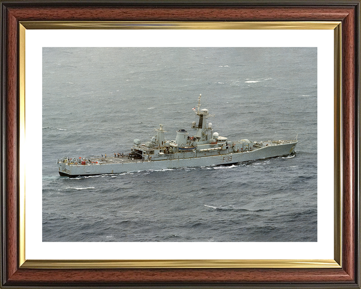 HMS Naiad (F39) Photo Print - Atlantic 1981 - Royal Navy Leander Class Frigate Hampshire Prints 10 x 8 Classic Frame Yes