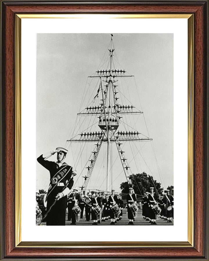 HMS Ganges mast manning 1960's Photo Print or Framed Photo Print - Hampshire Prints