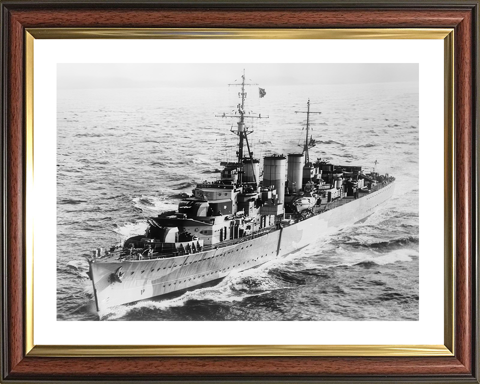 HMS Welshman Photo Print - At Sea 1942 - Royal Navy Abdiel Class Minelayer Posters, Prints, & Visual Artwork Hampshire Prints 10 x 8 Classic Frame Yes