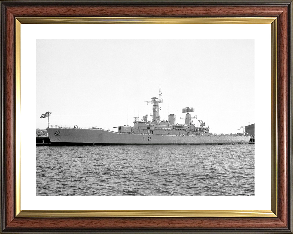 HMS Achilles (F12) Royal Navy Leander Class Frigate Photo Print Warship Decor Wall Art Posters, Prints, & Visual Artwork Hampshire Prints 10 x 8 Classic Frame Yes