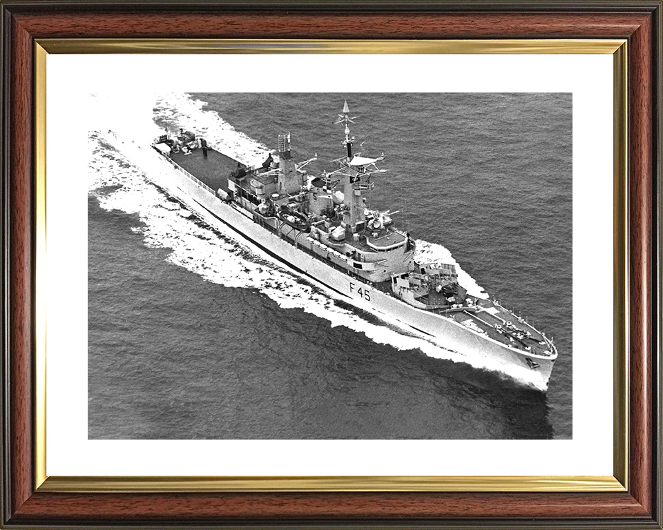 HMS Minerva (F45) Photo Print - at sea - Royal Navy Leander Class Frigate Posters, Prints, & Visual Artwork Hampshire Prints 10 x 8 Classic Frame Yes