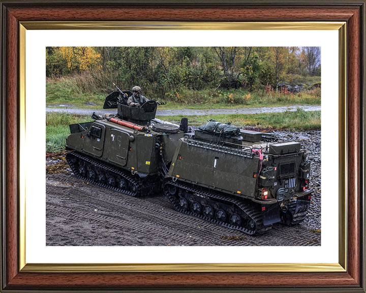 Royal Marines Commandos on a Viking All Terrain Vehicle Photo Print - CLR Armoured Support Hampshire Prints 10 x 8 Classic Frame Yes