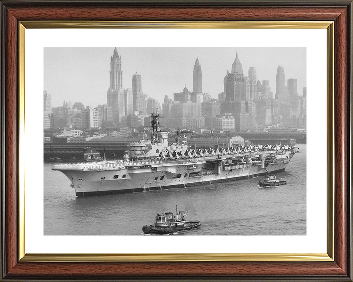 HMS Ark Royal (R09) Royal Navy Audacious Class Aircraft Carrier Entering Harbour Photo Print Wall Art Decor Posters, Prints, & Visual Artwork Hampshire Prints 10 x 8 Classic Frame Yes
