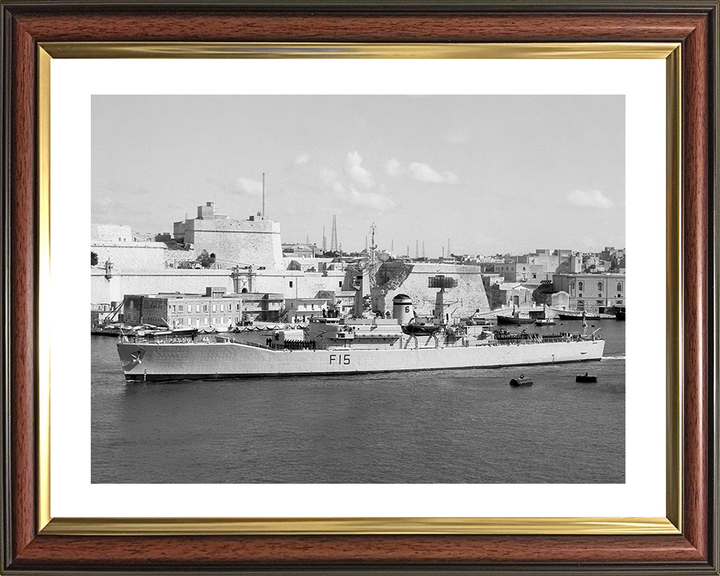 HMS Euryalus (F15) Photo Print - Malta 1964 - Royal Navy Leander Class Frigate
