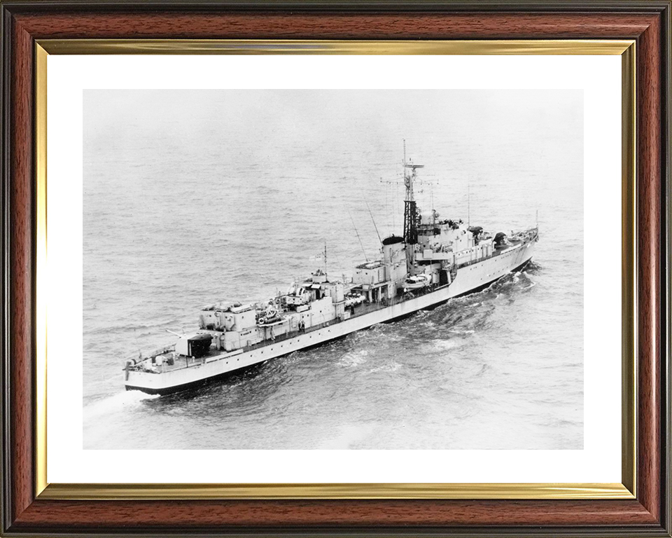 HMS Carron (D30) Royal Navy C Class Destroyer At Sea Photo Print Wall Art Decor Posters, Prints, & Visual Artwork Hampshire Prints 10 x 8 Classic Frame Yes
