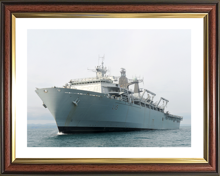 HMS Bulwark (L15) Royal Navy Albion Class Amphibious Ship Low Port Bow View Photo Print Wall Art Decor Posters, Prints, & Visual Artwork Hampshire Prints 10 x 8 Classic Frame Yes