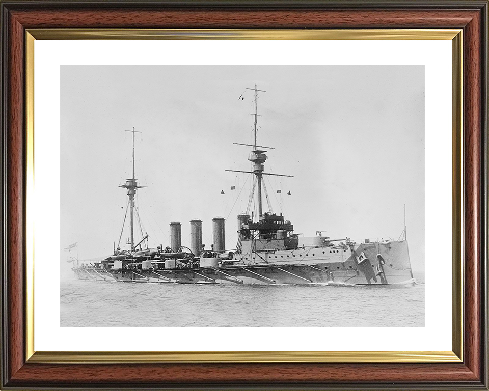 HMS Achilles (1905) Royal Navy Warrior Class Armoured Cruiser Photo Print Starboard Bow View Warship Wall Art Posters, Prints, & Visual Artwork Hampshire Prints 10 x 8 Classic Frame Yes