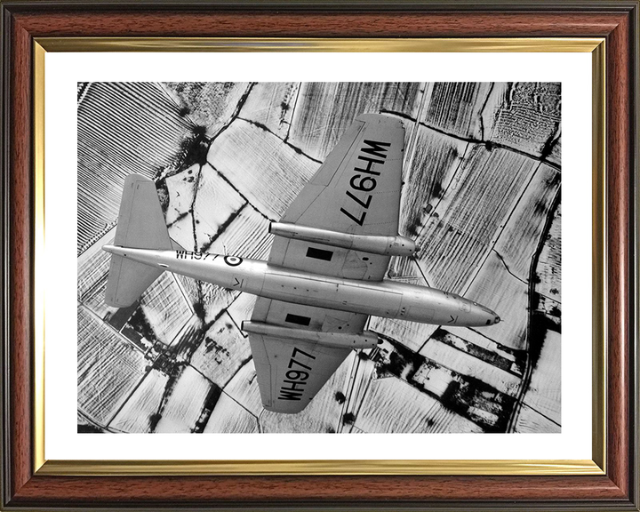 RAF Canberra B.6 in flight 1956 Photo Print - Royal Air Force Aircraft Hampshire Prints 10 x 8 Classic Frame Yes