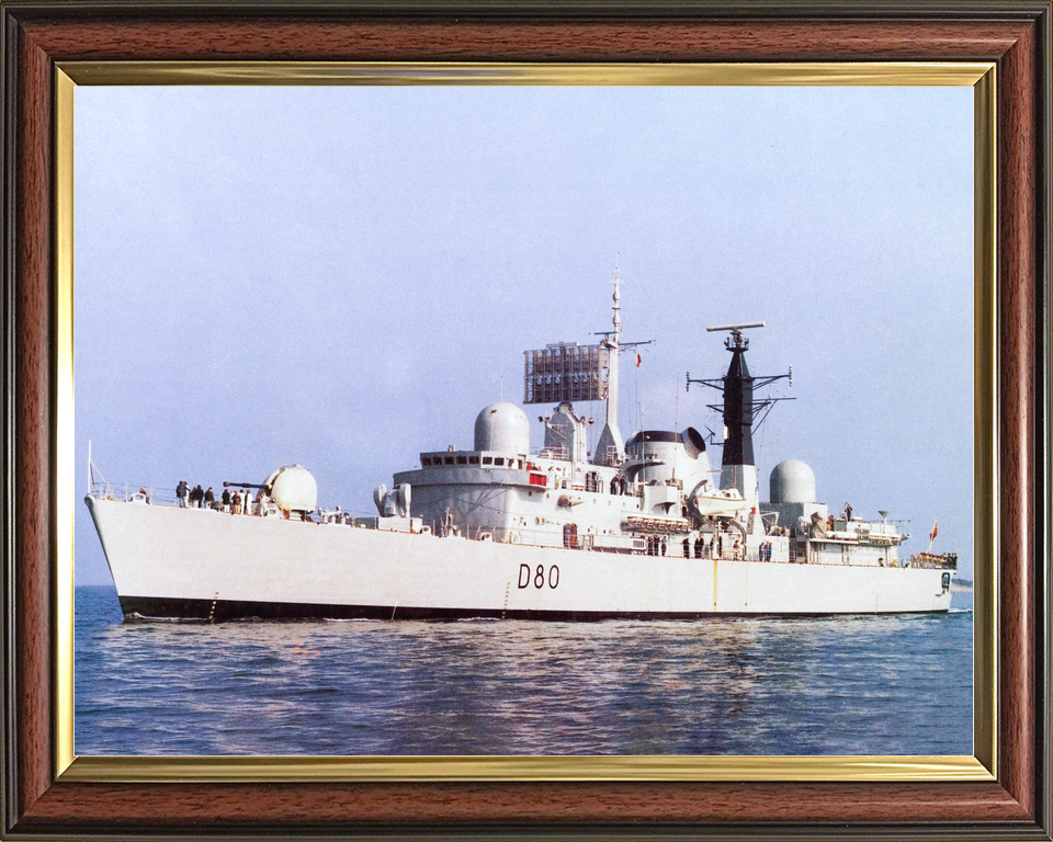 HMS Sheffield D80 Type 42 Destroyer Port Side View