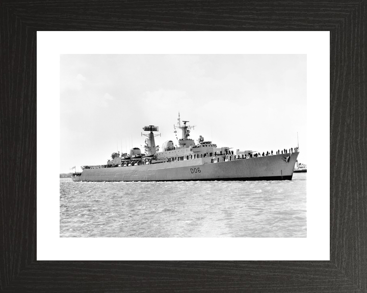 HMS Hampshire (D06) Royal Navy County Class Destroyer Entering Harbour Photo Print Wall Art Decor - Posters, Prints, & Visual Artwork - by Hampshire Prints (image 2 of 9)
