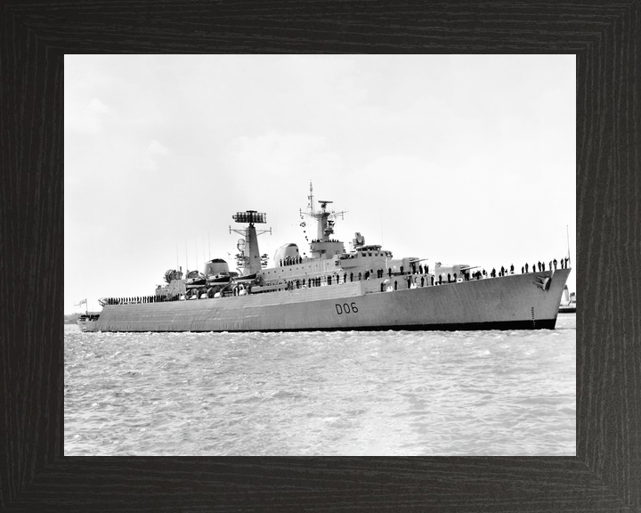 HMS Hampshire (D06) Royal Navy County Class Destroyer Entering Harbour Photo Print Wall Art Decor - Posters, Prints, & Visual Artwork - by Hampshire Prints (image 3 of 9)