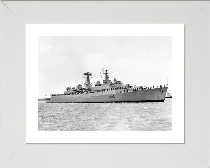HMS Hampshire (D06) Royal Navy County Class Destroyer Entering Harbour Photo Print Wall Art Decor - Posters, Prints, & Visual Artwork - by Hampshire Prints (image 4 of 9)
