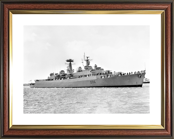 HMS Hampshire (D06) Royal Navy County Class Destroyer Entering Harbour Photo Print Wall Art Decor - Posters, Prints, & Visual Artwork - by Hampshire Prints (image 8 of 9)