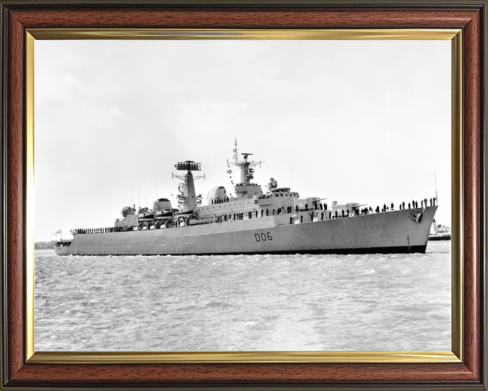 HMS Hampshire (D06) Royal Navy County Class Destroyer Entering Harbour Photo Print Wall Art Decor - Posters, Prints, & Visual Artwork - by Hampshire Prints (image 9 of 9)