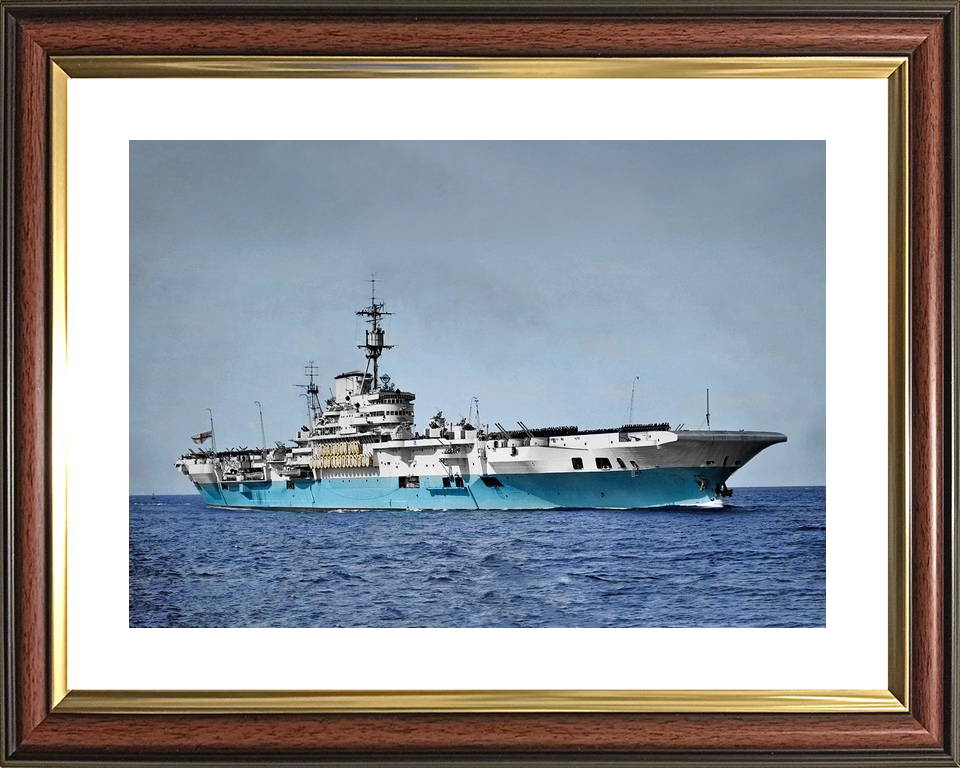 HMS Implacable (R86) Royal Navy Implacable Class Aircraft Carrier Starboard View Photo Print Wall Art Decor - Posters, Prints, & Visual Artwork - by Hampshire Prints (image 8 of 9)