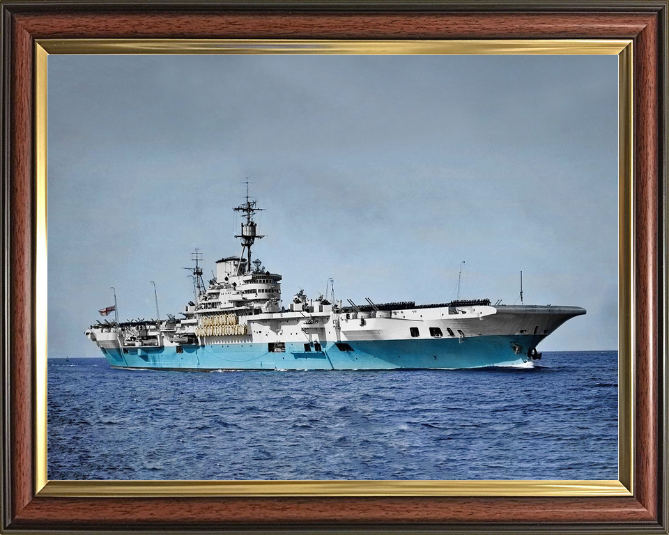 HMS Implacable (R86) Royal Navy Implacable Class Aircraft Carrier Starboard View Photo Print Wall Art Decor - Posters, Prints, & Visual Artwork - by Hampshire Prints (image 9 of 9)
