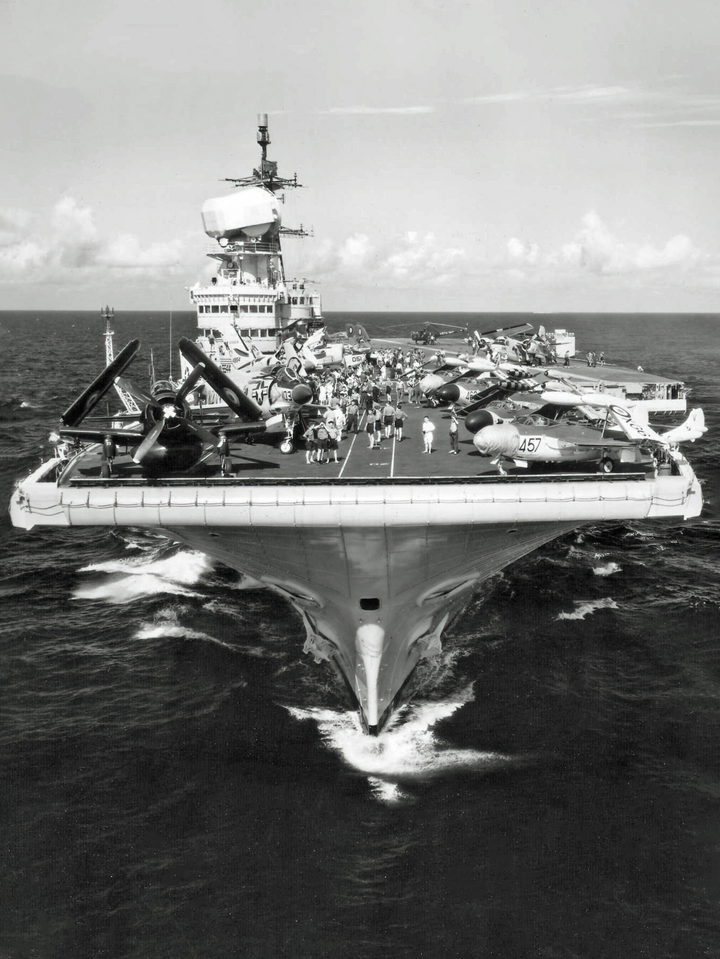 HMS Victorious R38 Illustrious Class Aircraft Carrier Bow View Photo Print - Posters, Prints, & Visual Artwork - by Hampshire Prints (image 1 of 9)
