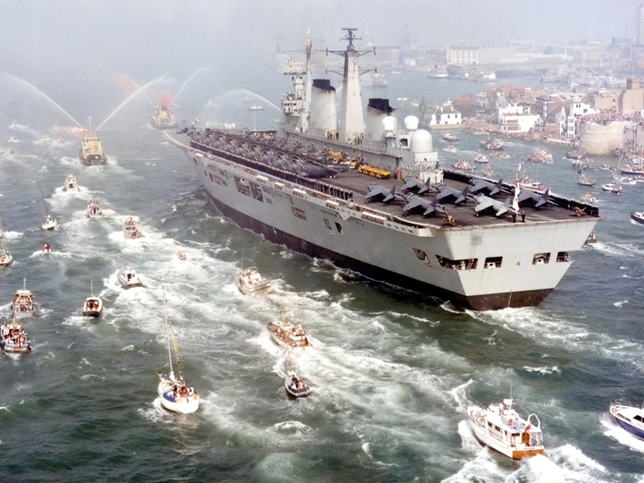 HMS Invincible R05 Invincible Class Aircraft Carrier September 1982 Photo Print - Posters, Prints, & Visual Artwork - by Hampshire Prints (image 1 of 9)