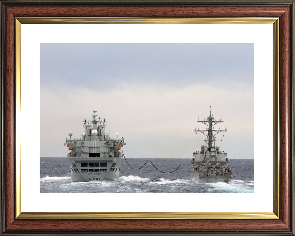 RFA Wave Ruler A390 Wave Class Tanker March 2007 Replenishment at Sea USS Donald Cook Photo Print - Posters, Prints, & Visual Artwork - by Hampshire Prints (image 8 of 9)