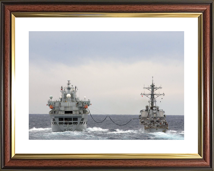 RFA Wave Ruler A390 Wave Class Tanker March 2007 Replenishment at Sea USS Donald Cook Photo Print - Posters, Prints, & Visual Artwork - by Hampshire Prints (image 8 of 9)