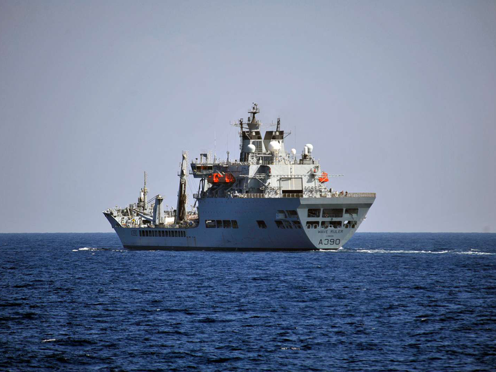 RFA Wave Ruler A390 Wave Class Tanker November 2012 Arabian Sea Low Port Quarter