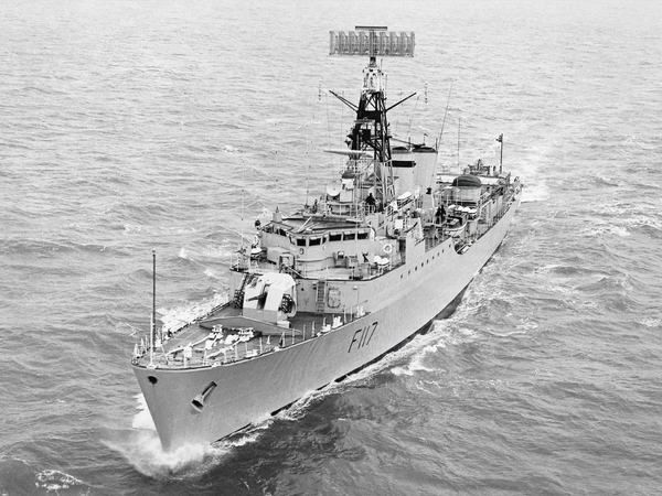 HMS Ashanti F117 Tribal Class Frigate March 1970 Underway