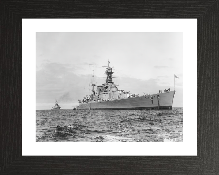 HMS Hood (51) Royal Navy Admiral Class Battlecruiser At Anchor Photo Print Wall Art Decor - Posters, Prints, & Visual Artwork - by Hampshire Prints (image 2 of 9)