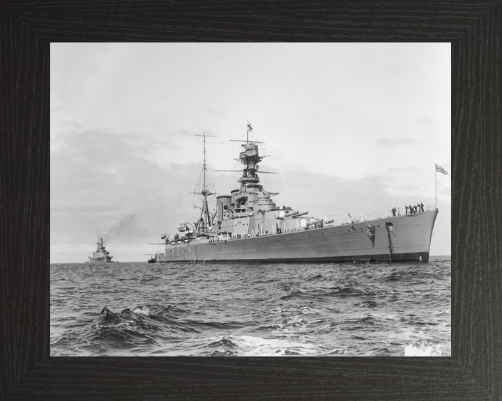 HMS Hood (51) Royal Navy Admiral Class Battlecruiser At Anchor Photo Print Wall Art Decor - Posters, Prints, & Visual Artwork - by Hampshire Prints (image 3 of 9)