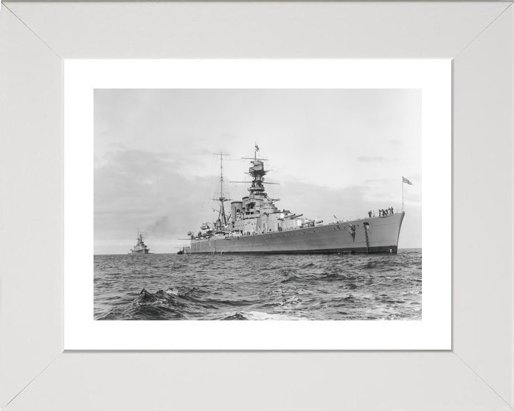 HMS Hood (51) Royal Navy Admiral Class Battlecruiser At Anchor Photo Print Wall Art Decor - Posters, Prints, & Visual Artwork - by Hampshire Prints (image 4 of 9)