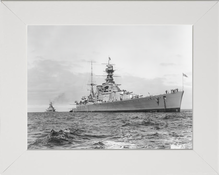 HMS Hood (51) Royal Navy Admiral Class Battlecruiser At Anchor Photo Print Wall Art Decor - Posters, Prints, & Visual Artwork - by Hampshire Prints (image 5 of 9)