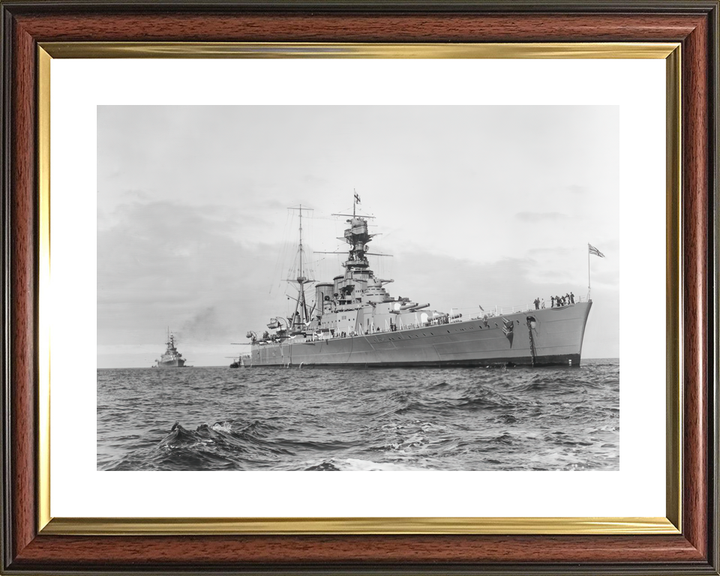 HMS Hood (51) Royal Navy Admiral Class Battlecruiser At Anchor Photo Print Wall Art Decor - Posters, Prints, & Visual Artwork - by Hampshire Prints (image 8 of 9)