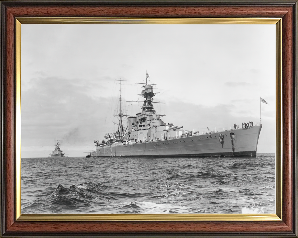 HMS Hood (51) Royal Navy Admiral Class Battlecruiser At Anchor Photo Print Wall Art Decor - Posters, Prints, & Visual Artwork - by Hampshire Prints (image 9 of 9)