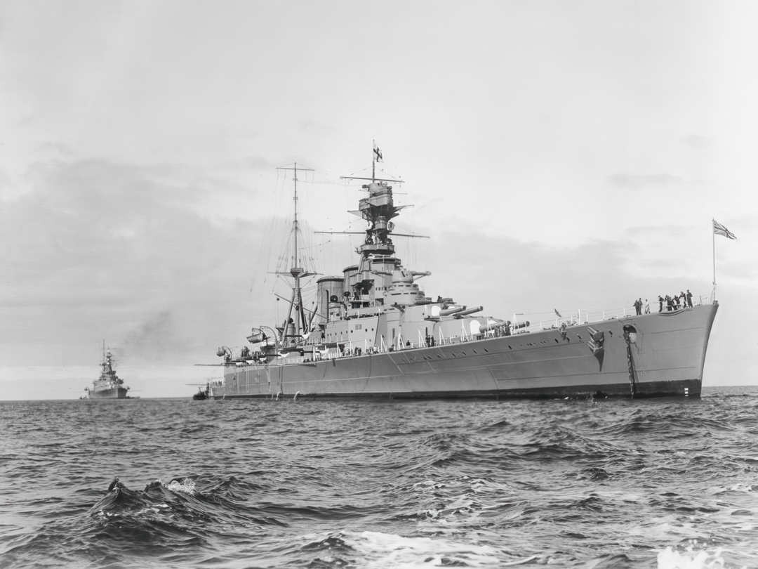 HMS Hood (51) Royal Navy Admiral Class Battlecruiser At Anchor Photo Print Wall Art Decor - Posters, Prints, & Visual Artwork - by Hampshire Prints (image 1 of 9)