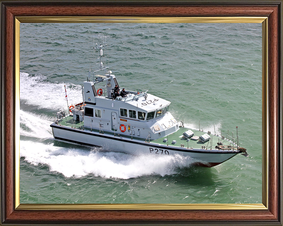 HMS Biter (P270) Photo Print - Starboard View 2017 - Royal Navy Archer Class P2000 Patrol Vessel Posters, Prints, & Visual Artwork Hampshire Prints 10 x 8 Classic Frame No