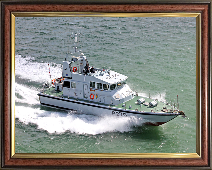 HMS Biter (P270) Photo Print - Starboard View 2017 - Royal Navy Archer Class P2000 Patrol Vessel Posters, Prints, & Visual Artwork Hampshire Prints 10 x 8 Classic Frame No