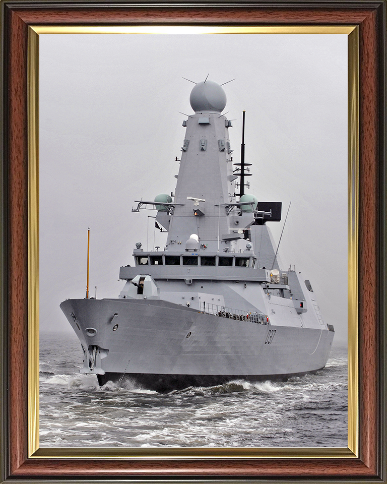 HMS Duncan (D37) Photo Print - Sea Trials - Royal Navy Type 45 Destroyer Hampshire Prints 10 x 8 Classic Frame No