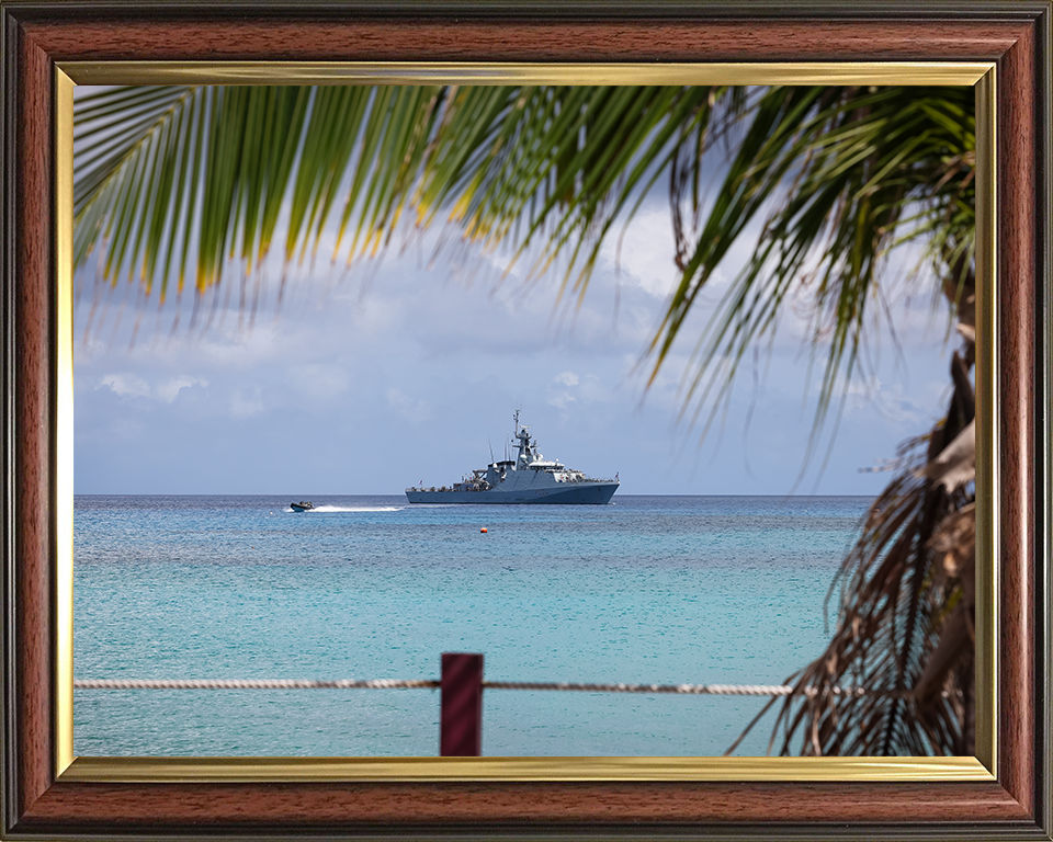 HMS Trent (P224) Photo Print - Cayman Islands - Royal Navy River Class Patrol Vessel Hampshire Prints 10 x 8 Classic Frame No